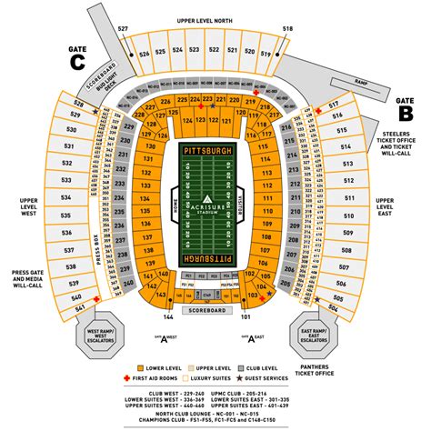 steelers seating chart|best seats at acrisure stadium.